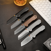 Couteau pliant de poche TRIVISA pour hommes, lame Scarab-B M390, manche en titane, outil de haute qualité pour le camping en plein air, la chasse, la coupe, EDC