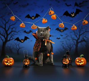 2025 nouveau Offre Spéciale mignon animal de compagnie tricoté collier tricoté à la main Halloween limité Halloween thème collier pour chiens chats motif solide - Product Image 1