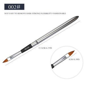 Ensemble de 6 pinceaux à ongles en gel UV détachables, poils en nylon, stylos de peinture et de dessin 3D pour ongles en acrylique, pour la maison et le salon - Product Image 3