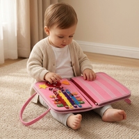Livre sensoriel personnalisable en feutre doux, livre d'activités Montessori pour bébés, livre d'autocollants magiques pour l'apprentissage précoce, jouets pour enfants et tout-petits