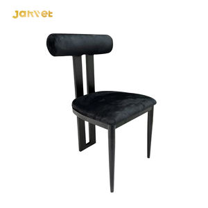 Nouveau design Salle de banquet événementielle Salle à manger confortable Chaises de <span class=keywords><strong>mariage</strong></span> en velours noir - Product Image 1