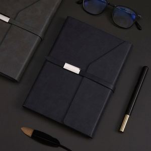 Promotional A5 Elegant Faux Leather Tri-Fold <b>Notebook</b> <b>Set</b> High-End Business Journal with Custom Logo Printing Available - Product Image 6