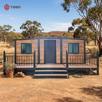 Maison conteneur préfabriquée extensible facile à construire, 2 chambres, étanche, modulaire, mobile, petite maison pour habitation ou station balnéaire
