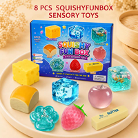 Ensemble de jouets anti-stress en maltose à presser, 8 pièces en boîte, jouet souple en plastique pour enfants, à faire soi-même, pour soulager le stress, 14 ans et plus