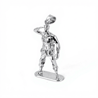 Collier pendentif soldat de dessin animé en acier inoxydable Yunnique, chaîne à maillons, cadeau unisexe, bijoux au design unique, vente en gros