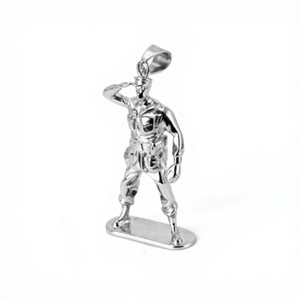 Yunnique toy Cartoon Soldier Pendant Necklace Stainless Steel Unisex Gift Jewelry unique design wholesale - Product Image 6
