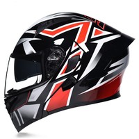 Casques de moto modulables TOOP 2025 à visière relevable, norme DOT, double visière, spoiler électro-plaqué
