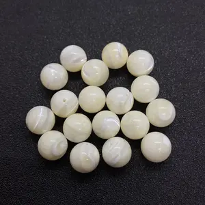 half hole trocas sea shell beads Mother Of Pearl Shell Round Bead Ball Charm For DIY Earrings Jewelry Making