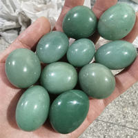 Vente en gros de cristaux spirituels polis naturels en aventurine verte de 30-40 mm, forme ovale, Feng Shui pour la maison et les fêtes