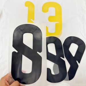 Numeri e Lettere per Maglie da <span class=keywords><strong>Calcio</strong></span>, Design per Trasferimento a Caldo DTF, Etichette Adesive per Squadre - Product Image 1