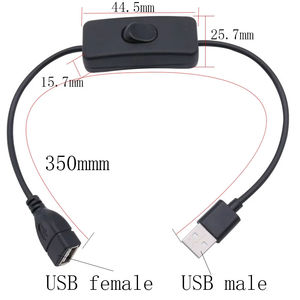 Câble USB avec interrupteur marche/arrêt, rallonge pour guirlande LED, dispositif d'alimentation USB, outils - Product Image 3