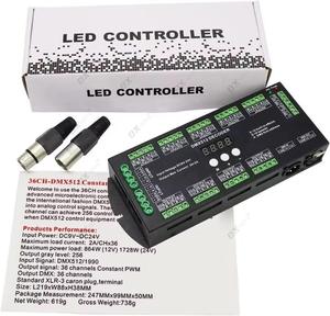 <span class=keywords><strong>Controlador</strong></span> LED de 36 canales, decodificador DMX512 de 36 canales, RGB, RGBW, luz de escenario, pantalla Digital, <span class=keywords><strong>controlador</strong></span> DMX para tira Led RGBW - Product Image 2