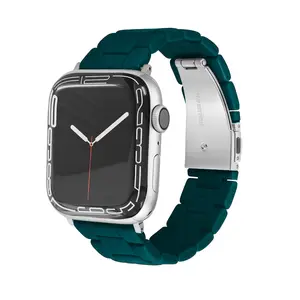 38 40 41 42 44 45 49mm Smart Watch Bands with Stainless Steel Buckle Quick Release Watch PC Plastic Strap For iwatch 8 Series