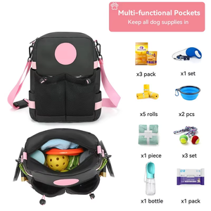 Fabrika özel yeni tasarım açık Pet gıda saklama torbaları yavru köpek kedi eğitim Tote sırt çantaları Pet dışında omuzdan askili çanta - Product Image 1