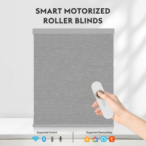 Persianas <span class=keywords><strong>Enrollables</strong></span> Motorizadas Inteligentes Zigbee Matter Smartthings, Batería Recargable, Control por Voz, Aplicación, Cortina Opaca <span class=keywords><strong>para</strong></span> Dormitorio - Product Image 1