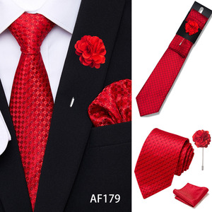 Men's Slim 7.5cm Polyester Microfiber <strong>Tie</strong> <strong>and</strong> Pocket Square Brooch Pin Black <strong>Green</strong> Orange Paisley Pocket Square Set for Men - Product Image 2