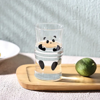 Nouvelle Tasse à Lait en Verre Transparente Style Panda Chinois Mignon, Résistante aux Hautes Températures, pour Femme, Idéale pour l'Été et la Maison/Bureau