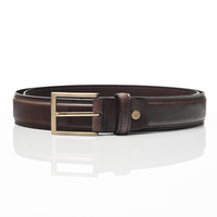 Ceinture en cuir de vachette formelle pour homme de haute qualité, boucle à ardillon en alliage haute résistance, couture soignée à la machine, ceinture en cuir véritable