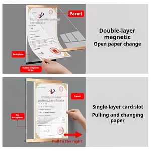 Hiện đại <span class=keywords><strong>Acrylic</strong></span> Khung Ảnh tường treo hiển thị cho giấy chứng nhận & hình ảnh trong văn phòng/nhà - Product Image 2