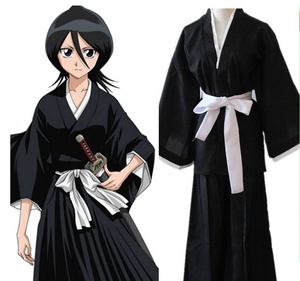 Disfraz de Cosplay de <span class=keywords><strong>Bleach</strong></span> Kuchiki <span class=keywords><strong>Rukia</strong></span>, Nuevo, para Anime, Comic Con, Cosplay, Fiesta, Kimono - Product Image 1