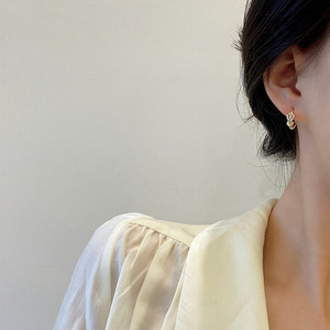 De Lujo luz S925 aguja de plata de circón pendientes moda temperamento pendiente frío viento personalidad salvaje pendientes - Product Image 4