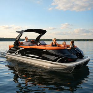 <span class=keywords><strong>Bateau</strong></span> ponton sportif <span class=keywords><strong>de</strong></span> 22 pieds, 12 places, certifié CE, documents <span class=keywords><strong>d</strong></span>'<span class=keywords><strong>immatriculation</strong></span> et <span class=keywords><strong>de</strong></span> conformité sur demande, arche électrique pour la pêche en famille, les fêtes sur le lac - Product Image 2