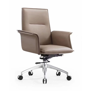 Executive Office Chair Leather High Back Swivel Chair For Manager President Work <b>Desk</b> Chair With Wheels And Ergonomic - Product Image 2