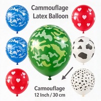 Ballons en latex imprimés sur toute la surface de 12 pouces, motif complet pour fête d'anniversaire à thème, décoration d'événements intérieurs et extérieurs