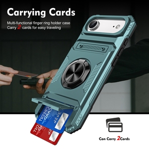 เคสโทรศัพท์มือถือกันกระแทกพร้อมช่องใส่บัตรและขาตั้ง สำหรับ iPhone 17 Air 17 Pro Max - Product Image 6