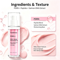 Crème Hydratante Éclatante au ADN de Saumon PDRN et Acide Hyaluronique Rose pour le Visage : Soin Anti-Taches, Hydratation et Élasticité pour les Zones Sombres
