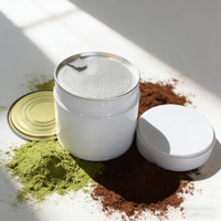 Vente en gros de boîtes métalliques hermétiques de 30 g, nouvelles boîtes populaires personnalisées pour l'emballage de thé, de café en poudre, boîte ronde pour matcha avec couvercle à vis