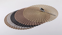 Napperon rond en PVC ajouré de luxe, moderne et écologique, pour décoration de table, idéal pour les fêtes, mariages et événements, épaisseur 1 mm, certifié REACH