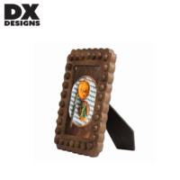 Bingkai Foto Kayu Ukiran Tangan DX Designs dengan Manik-Manik, Ukuran 4x6 5x7 8x10 Inci, Tepi Bergelombang, Bingkai Gambar Kayu untuk Dinding, Meja, Dekorasi Rumah