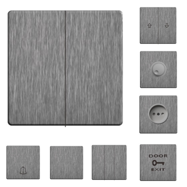 ULTRA SLIM Touch Panel PC Electric Indoor Indicator 1/2/3/4 Gang White/Black/grey 10A 13A Wall Switch and Socket