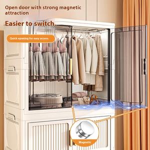 Rectangle d'injection pliable sans installation Plastique PP à 5 couches Design moderne Stockage <span class=keywords><strong>de</strong></span> vêtements multifonction durable - Product Image 2