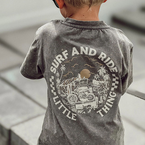 เสื้อยืดผ้าฝ้ายออร์แกนิกสำหรับเด็กเสื้อยืดลายเซิร์ฟสำหรับเด็กผู้ชายเสื้อยืดวินเทจสำหรับเด็กเสื้อยืดแบบสั่งทำ - Product Image 5