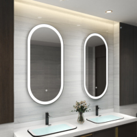Miroir LED moderne certifié ETL pour projets hôteliers et appartements, personnalisable, qualité commerciale