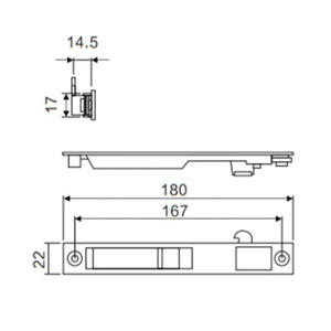 Wholesale Lock Accessories Exterior Entrance Aluminium Room Hardware Sliding Door <strong>Window</strong> Hook Lock <strong>Latch</strong> - Product Image 2