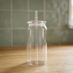 16Oz Clear Plastic USA Stocked Cups-BPA-Free Minimalist Camping Travel <b>Bottle</b> with Screw-On for for Adults - Product Image 2