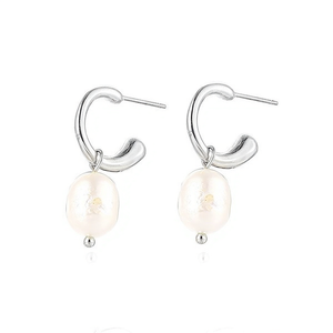 Pendientes Amy Amy Fashion con baño de plata y perlas de imitación, joyería de fiesta para mujer PE3007 - Product Image 4