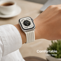 Bracelet en nylon tissé Cloud Feel compatible avec Apple Watch 38 40 41 42 44 45 46 49 mm, léger et respirant, idéal pour l'entraînement et les voyages