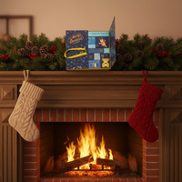 Calendriers de l'Avent, boîte-cadeau magnétique à double porte, surprise de Noël, boîte à chocolat, dessert, emballage en papier rigide, gaufrage dur