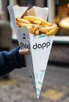 Emballage alimentaire en papier kraft, cône à gaufres aux œufs, support personnalisé pour crêpes, frites