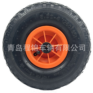 ยางลมเฉิงจิน 3.00-4 ขอบสีส้ม สำหรับรถเข็นล้อเดียว - Product Image 2