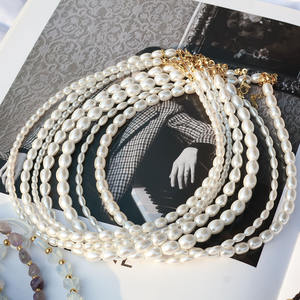 Collar de Perlas de 3mm 4mm 6mm 7mm, 18 20 22 24 26 28 Pulgadas, Perlas Redondas Tipo Arroz, Regalo para Ella, Collar de Novia, Día de San Valentín - Product Image 3