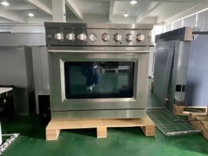 Estufa de Gas Natural Independiente de 30 Pulgadas, 4 Quemadores, Horno de Convección de 4.63 Pies Cúbicos, Patas Ajustables de Acero Inoxidable, Vidrio de Triple Capa - Product Image 4