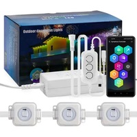 Luces LED RGBW Personalizadas para Interiores, Resistentes al Agua IP68, Cortables, con PCB Epistar, Control por Voz, Alto CRI 90, Luces de Navidad para Aleros de Casa