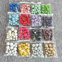 Lot de 20 boules rondes en mousse dorées et argentées, colorées, pour décoration de gâteaux, macarons, pâtisseries et desserts, idéales pour les fêtes