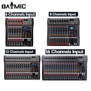 Mezclador de Audio Profesional de 6, 8, 12 y 16 Canales, Consola de Mezcla de Sonido para DJ con USB, Alimentación Phantom de 48V, Amplificador de Monitor - Product Image 5