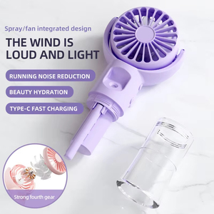 <span class=keywords><strong>Ventilador</strong></span> de Mano Recargable USB, Mini <span class=keywords><strong>Ventilador</strong></span> de Oficina con 4 Velocidades, Nano <span class=keywords><strong>Pulverizador</strong></span>, Enfriador de <span class=keywords><strong>Agua</strong></span> para Uso en Exteriores, Venta al Por Mayor de Fábrica - Product Image 5